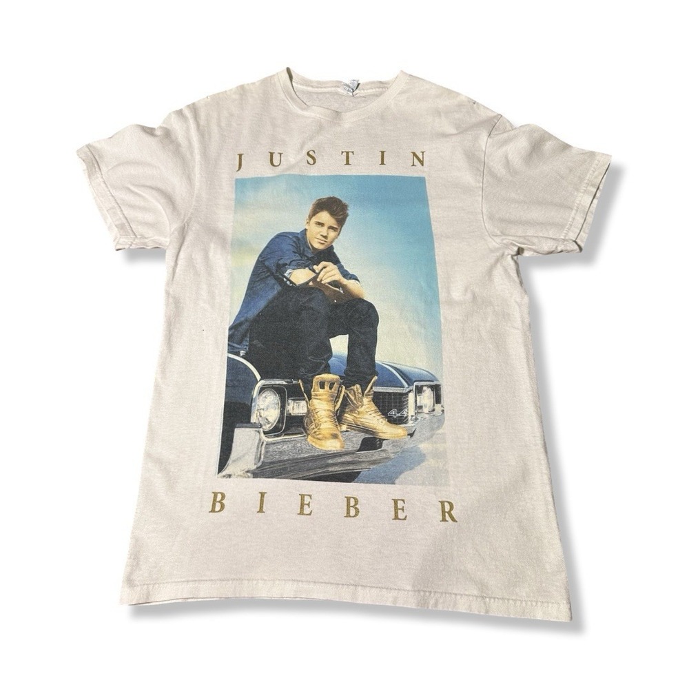 Rare Vintage Justin Bieber Concert T Shirt 2012 Size Med Hip Hop Music Believe